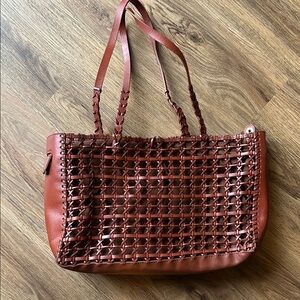The Sak Woven Leather Tote Bag